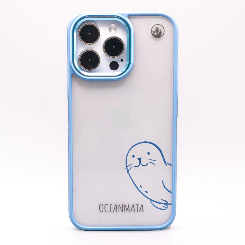 iPhone 14 pro case - seal blue - "Robby" - sustainable