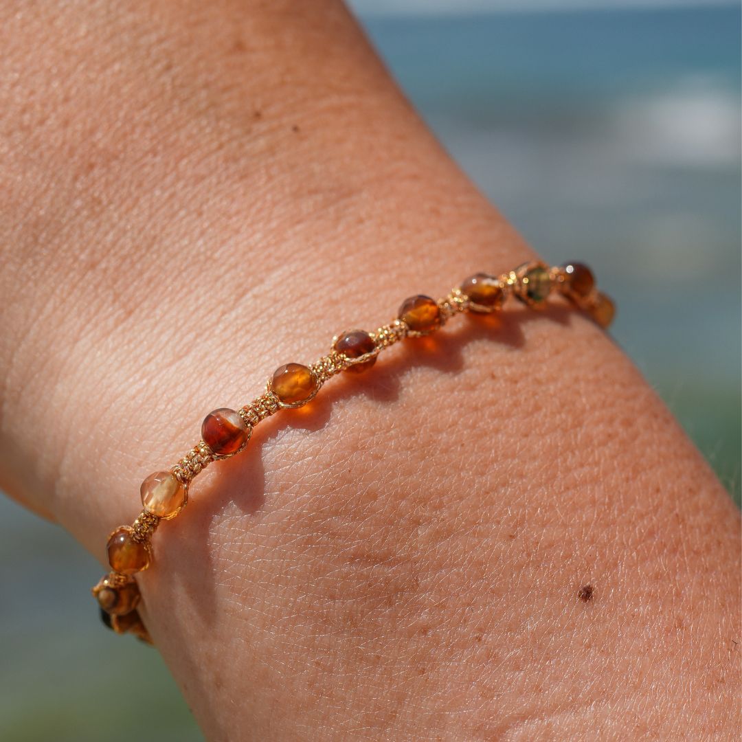 Gold bracelet - "Agate Stone" edition
