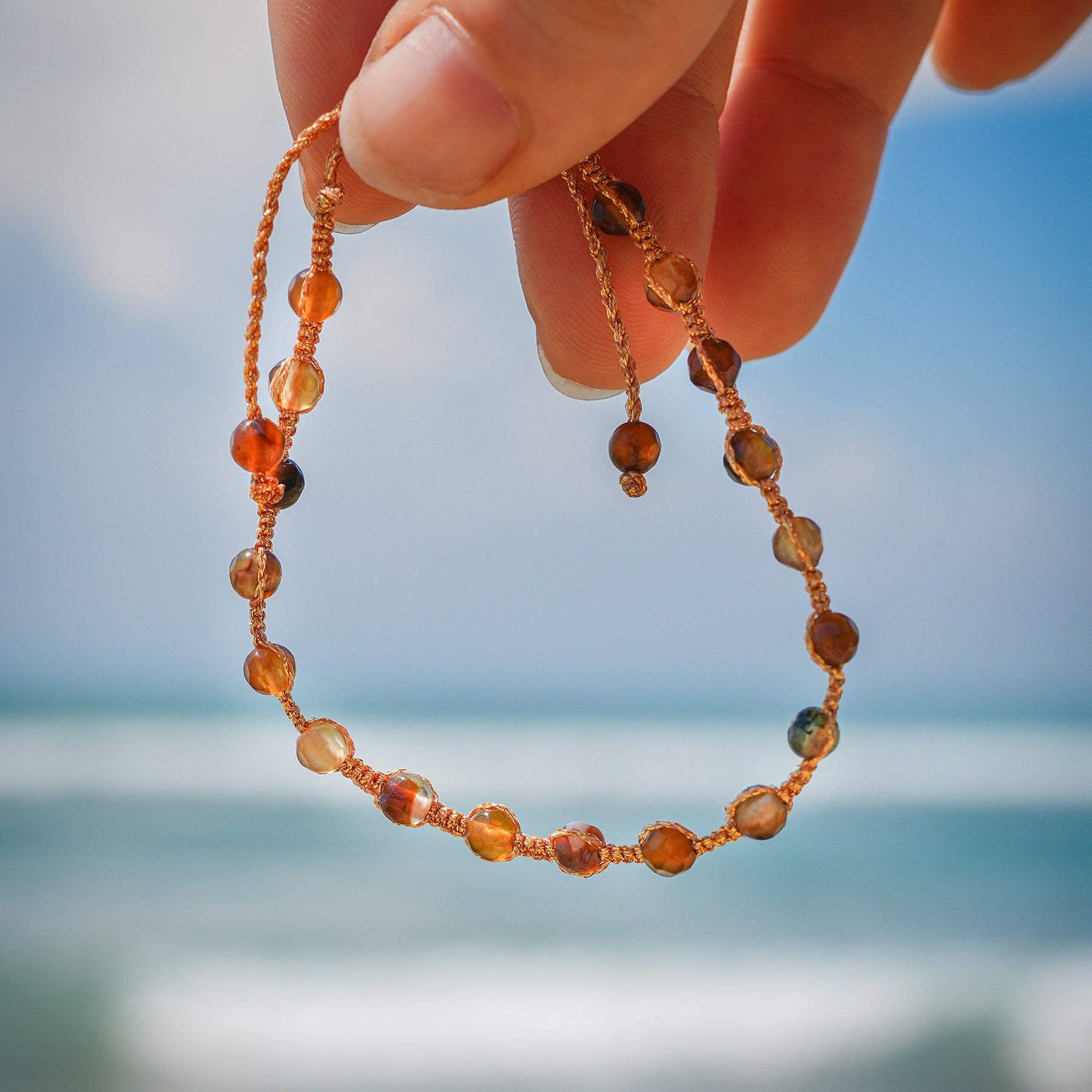 Gold bracelet - "Agate Stone" edition