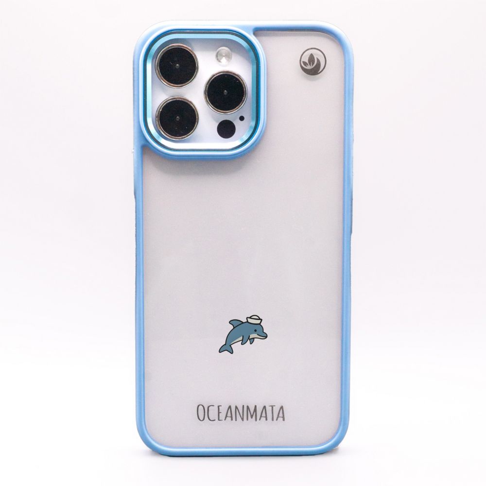 iPhone 16 pro max Hülle - Delfin blau - "Captain Dolphin" - nachhaltig
