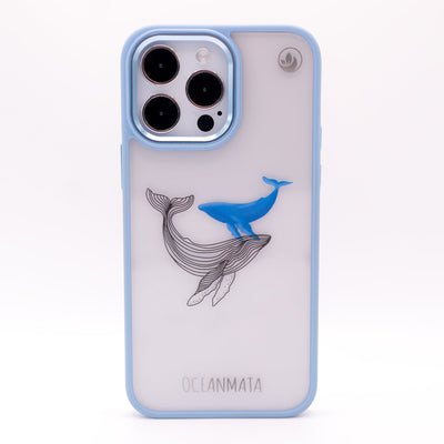 iPhone 15 pro case - whale blue - "BlueWhale" - sustainable