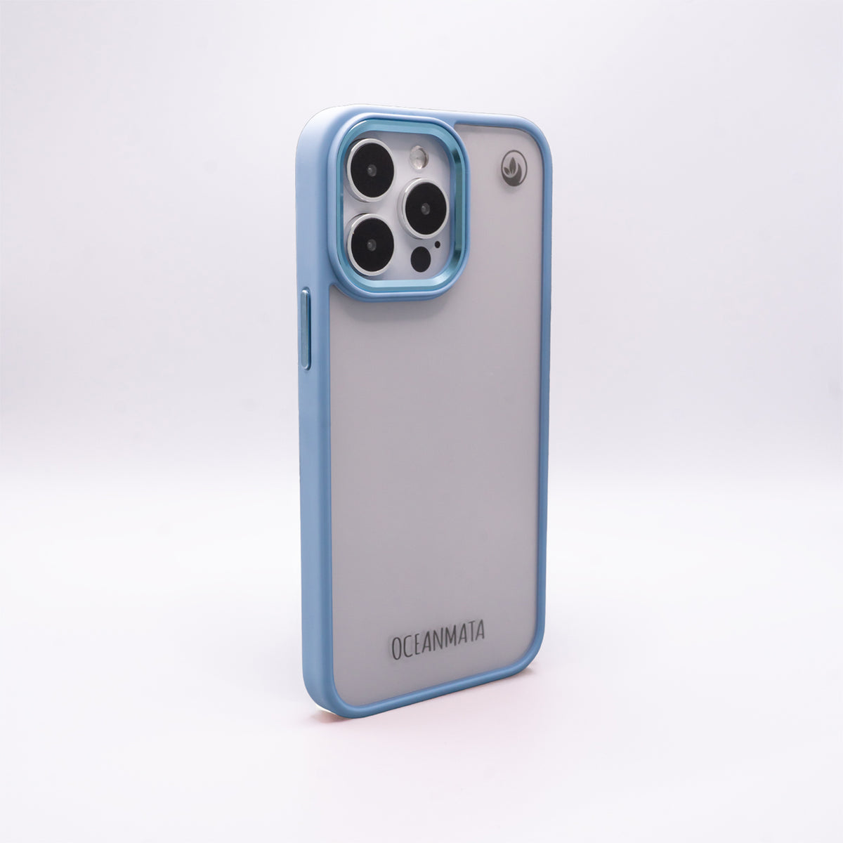 iPhone 15 pro case - transparent ocean blue - sustainable