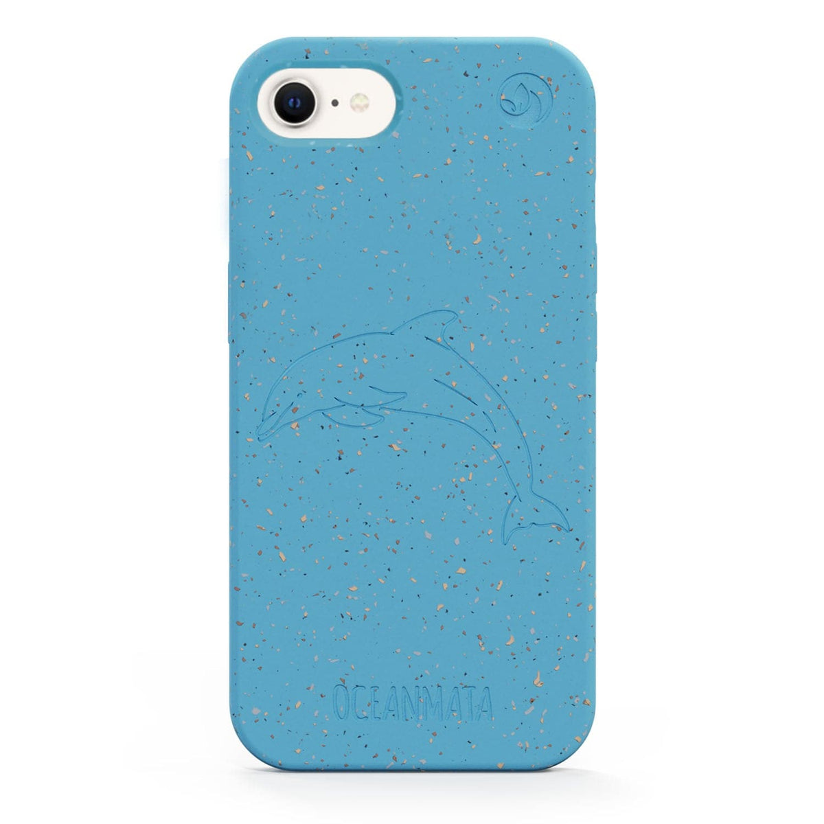 iPhone SE/7/8 case - blue - "DOLPHIN" - sustainable