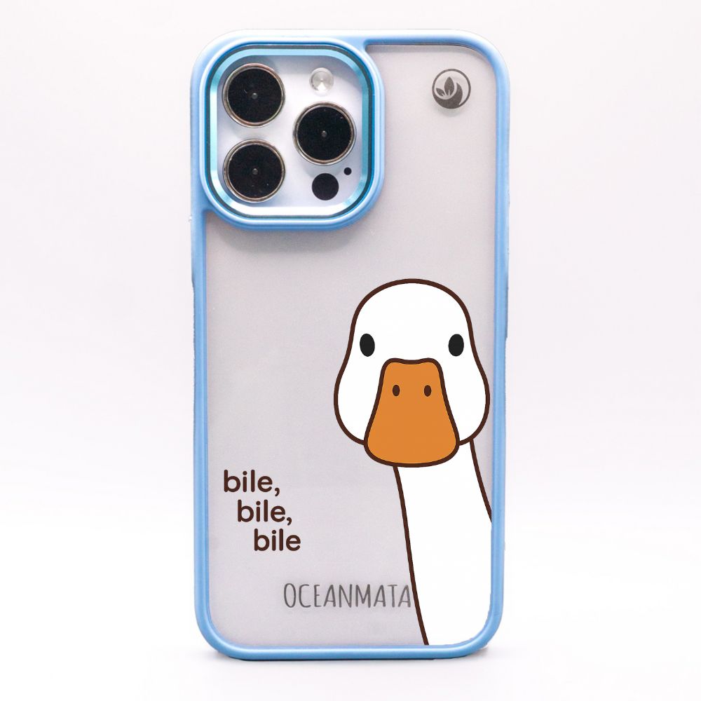 iPhone 13 pro case - Duck white - "Bile Bile Bile" - sustainable