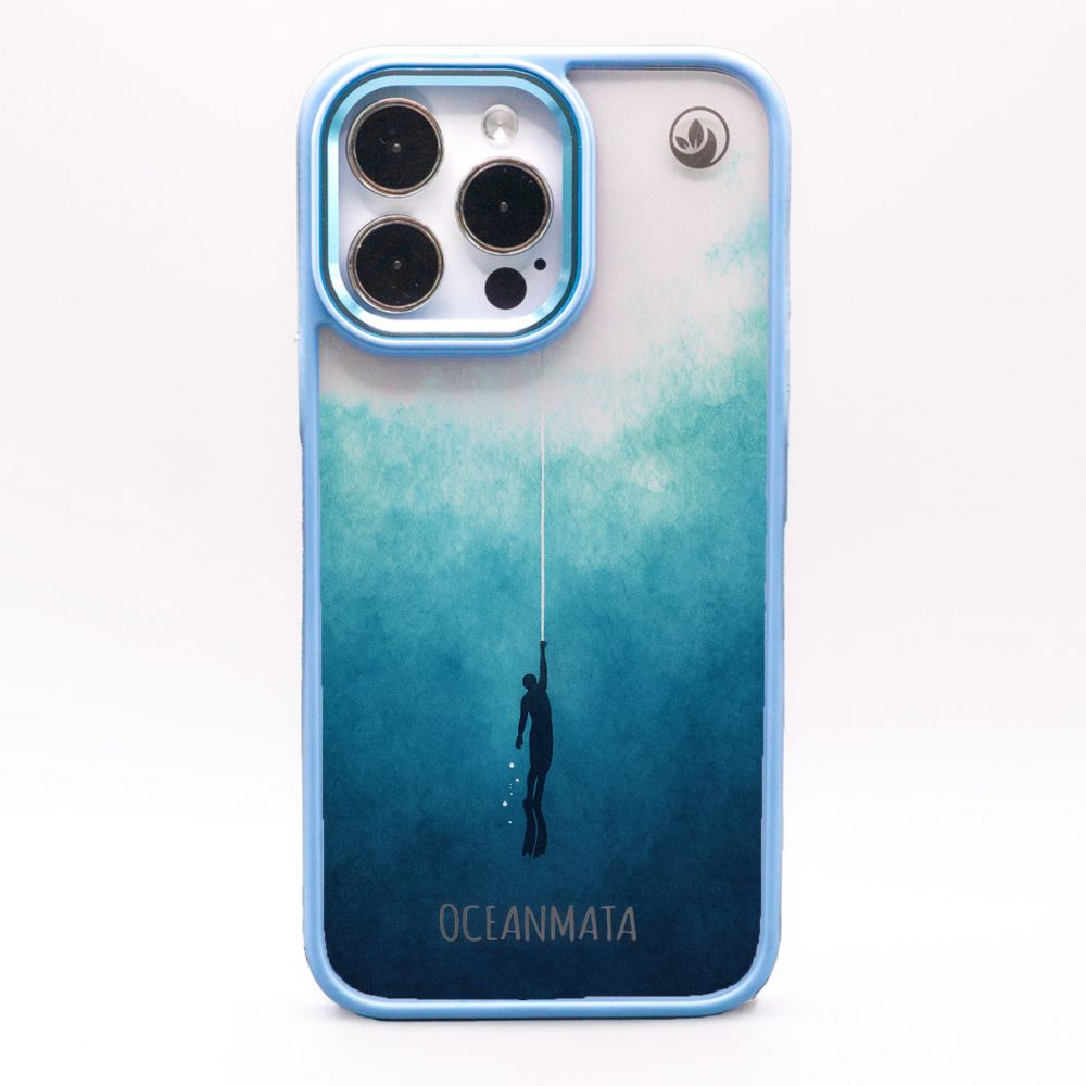 iPhone 13 pro case - Freedive blue - "Freedive" - sustainable