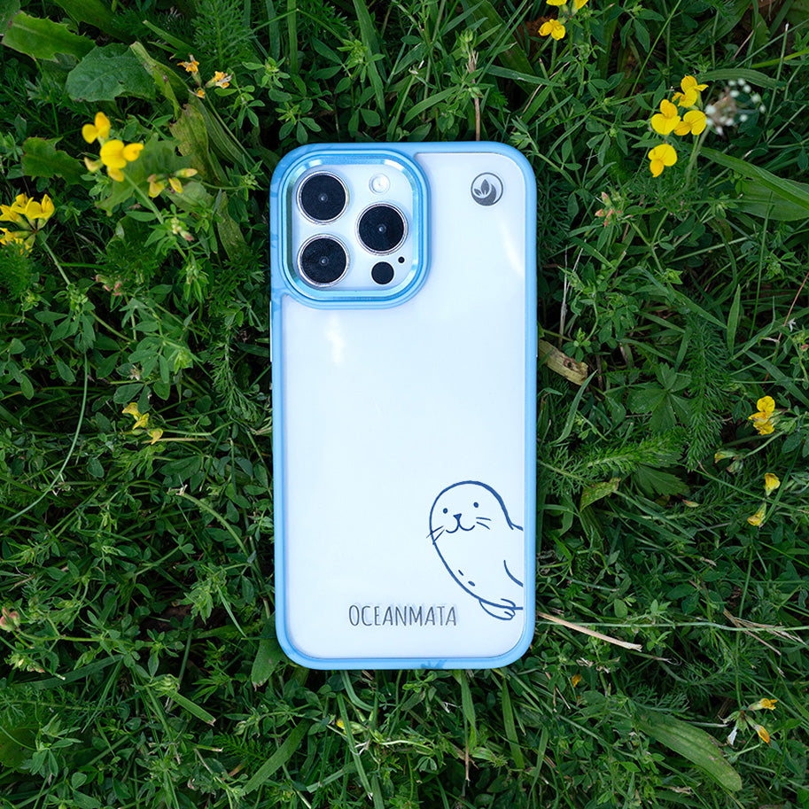 iPhone 16 pro max case - seal blue - "Robby" - sustainable