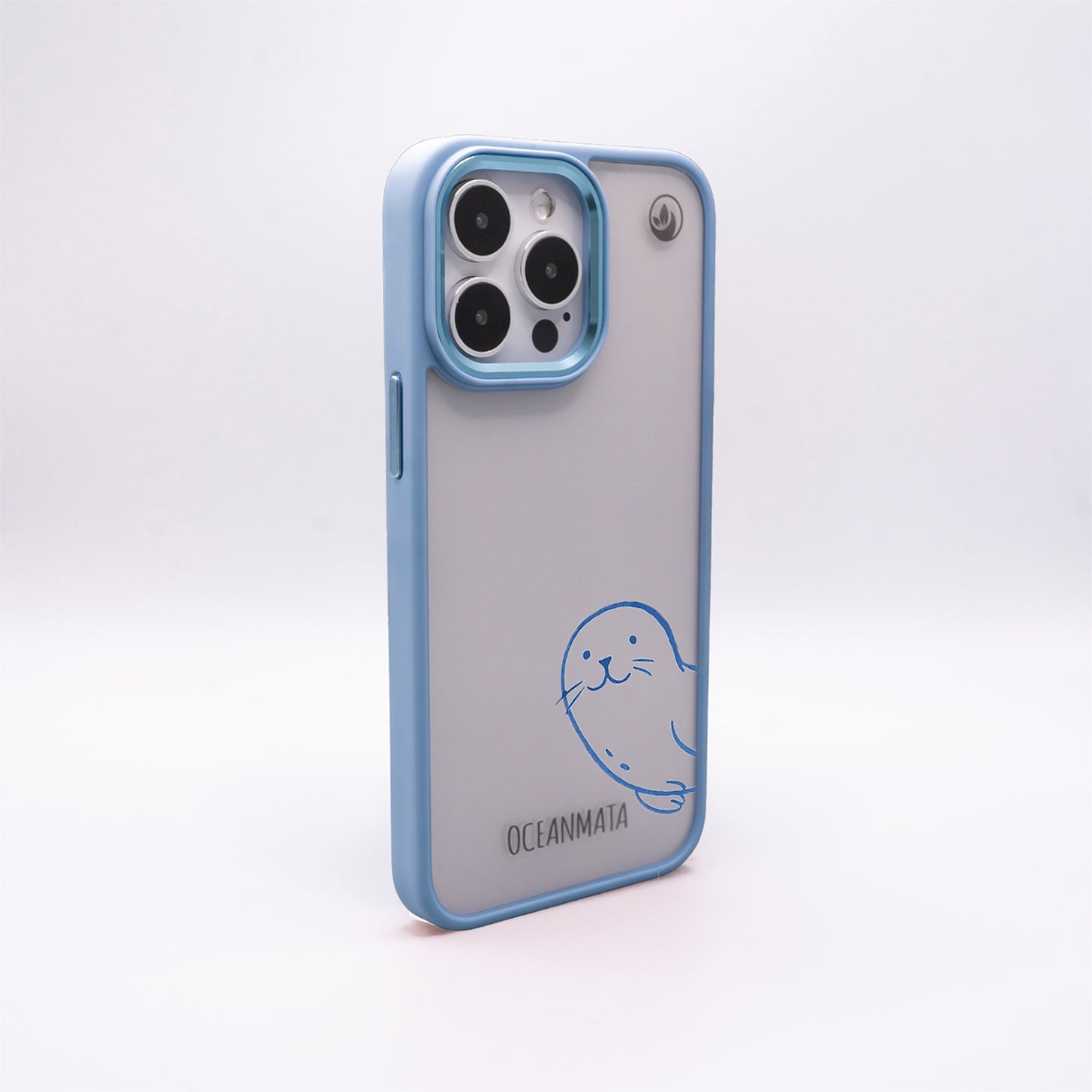 iPhone 12 pro / iPhone 12 case - seal blue - "Robby" - sustainable