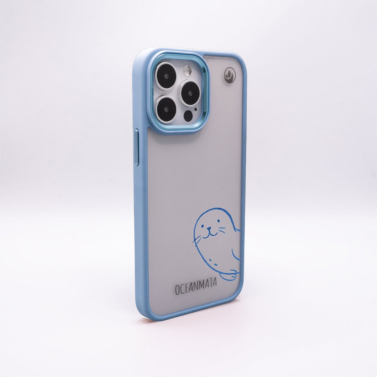 iPhone 16 pro case - seal blue - "Robby" - sustainable