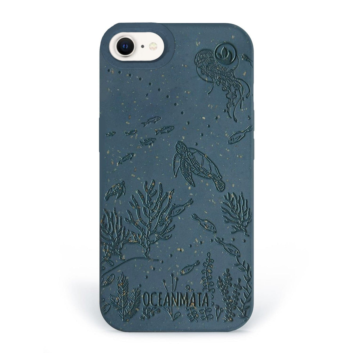 iPhone 16e case 'TURTLE Family' - blue - sustainable