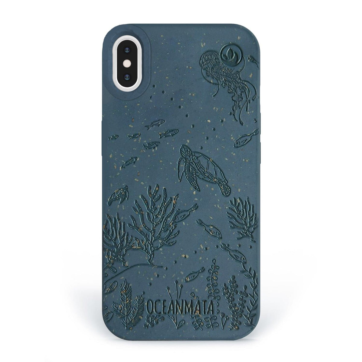 iPhone X/Xs case 'TURTLE Family' - blue - sustainable