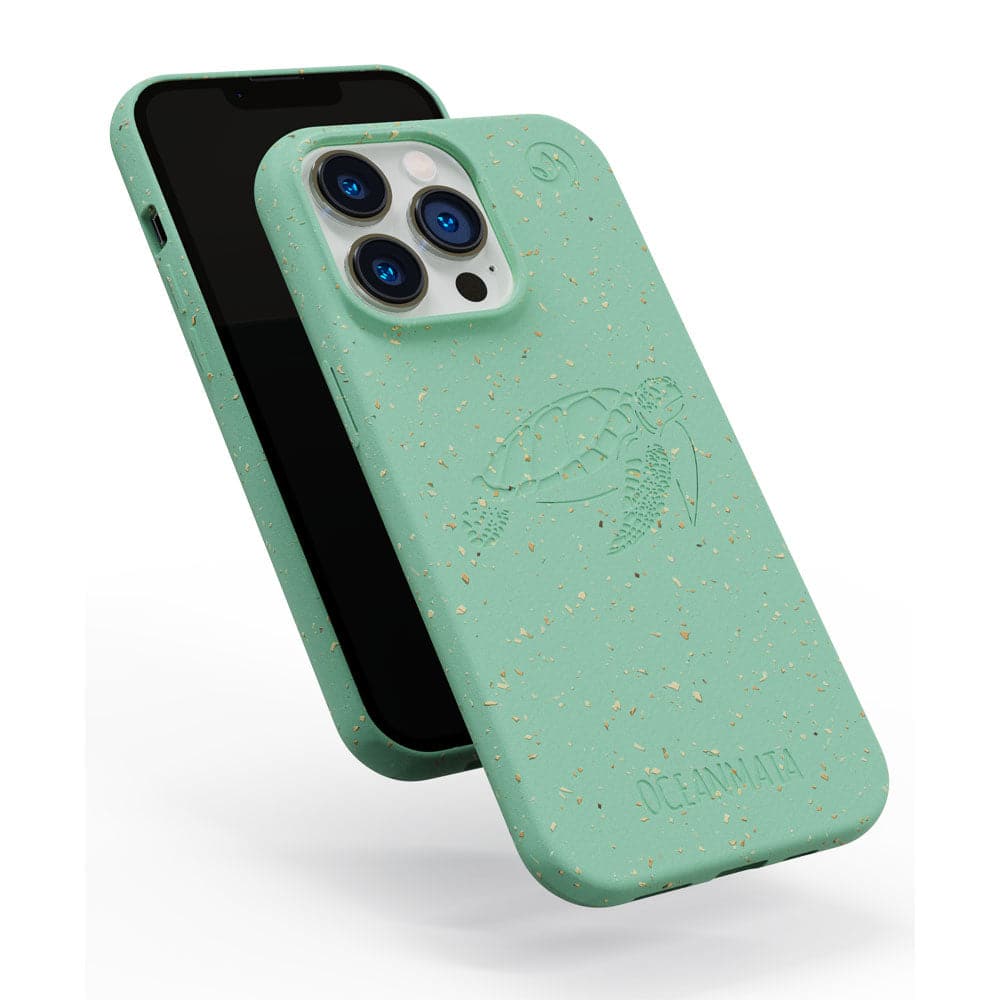 iPhone 15 case - green - "TURTLE" - sustainable