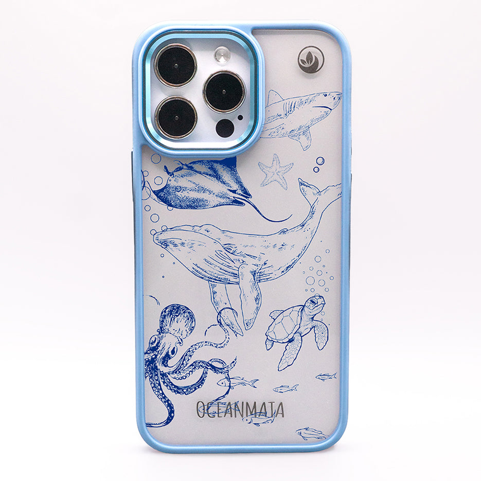 iPhone 11 pro max case - whale blue - "WhaleLife" - sustainable