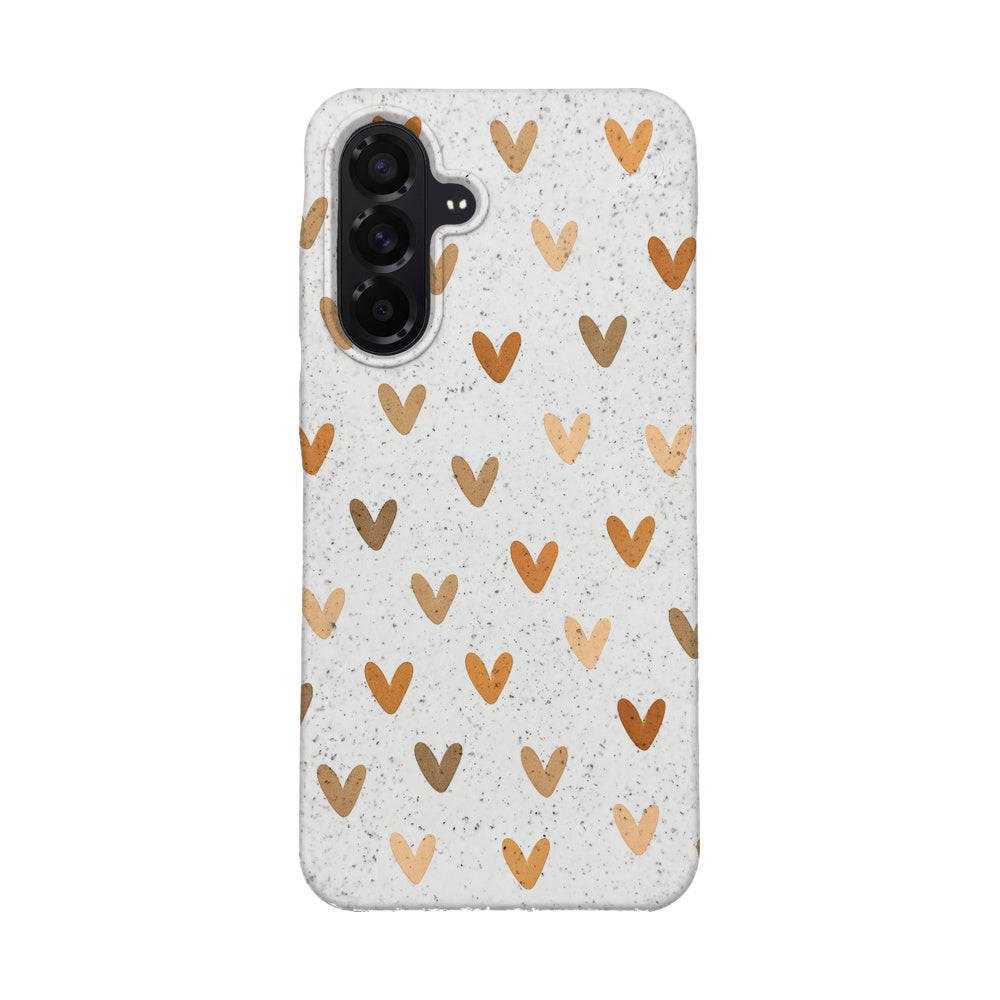 Samsung A56 Case - Heart White - "AutumnLove" - sustainable