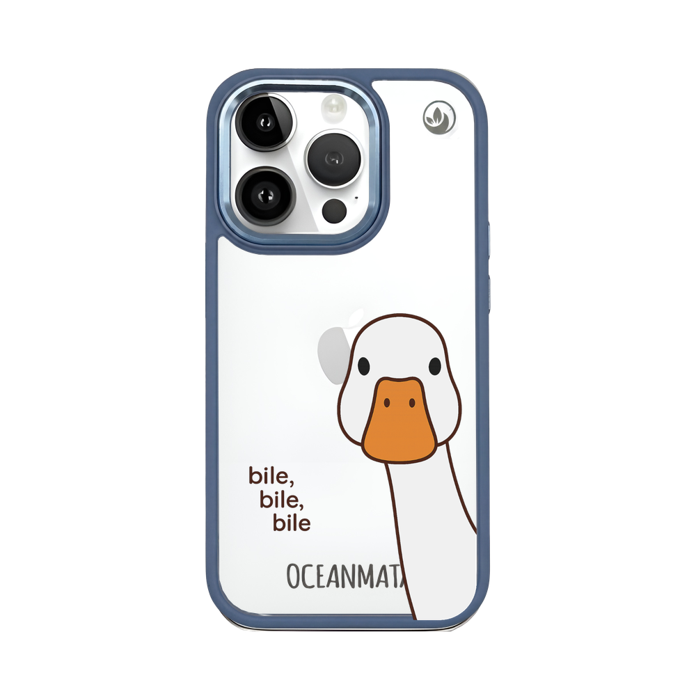 iPhone 14 pro max case - duck white - "Bile Bile Bile" - sustainable