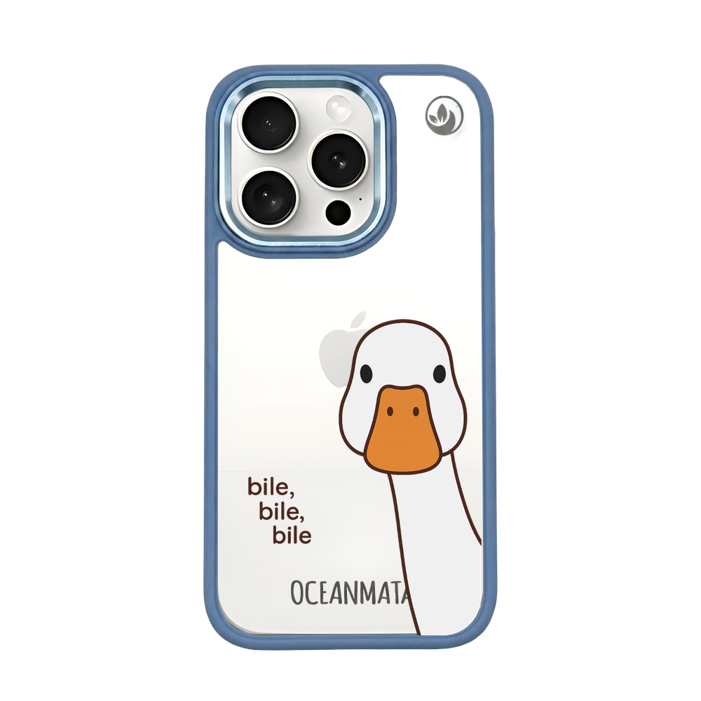 iPhone 15 pro case - Duck white - "Bile Bile Bile" - sustainable