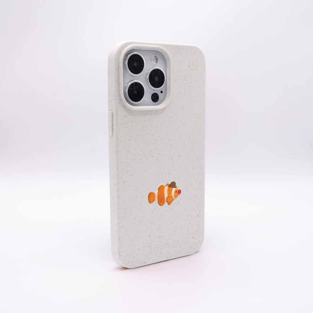 iPhone 16 pro max Hülle - Clownfisch weiß - "Mr.Clown-Fish" - nachhaltig