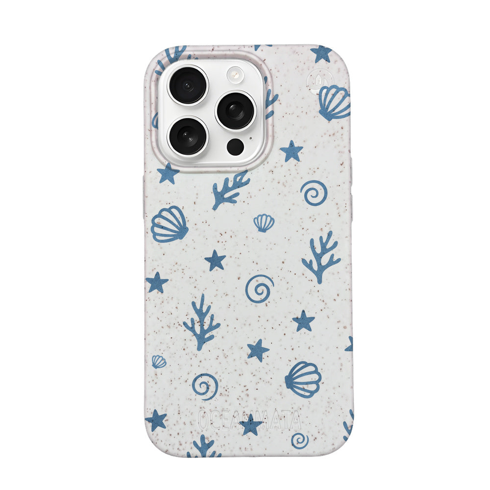 iPhone 16 Pro Max Case - Coral White - "BlueCoralLife" - Sustainable