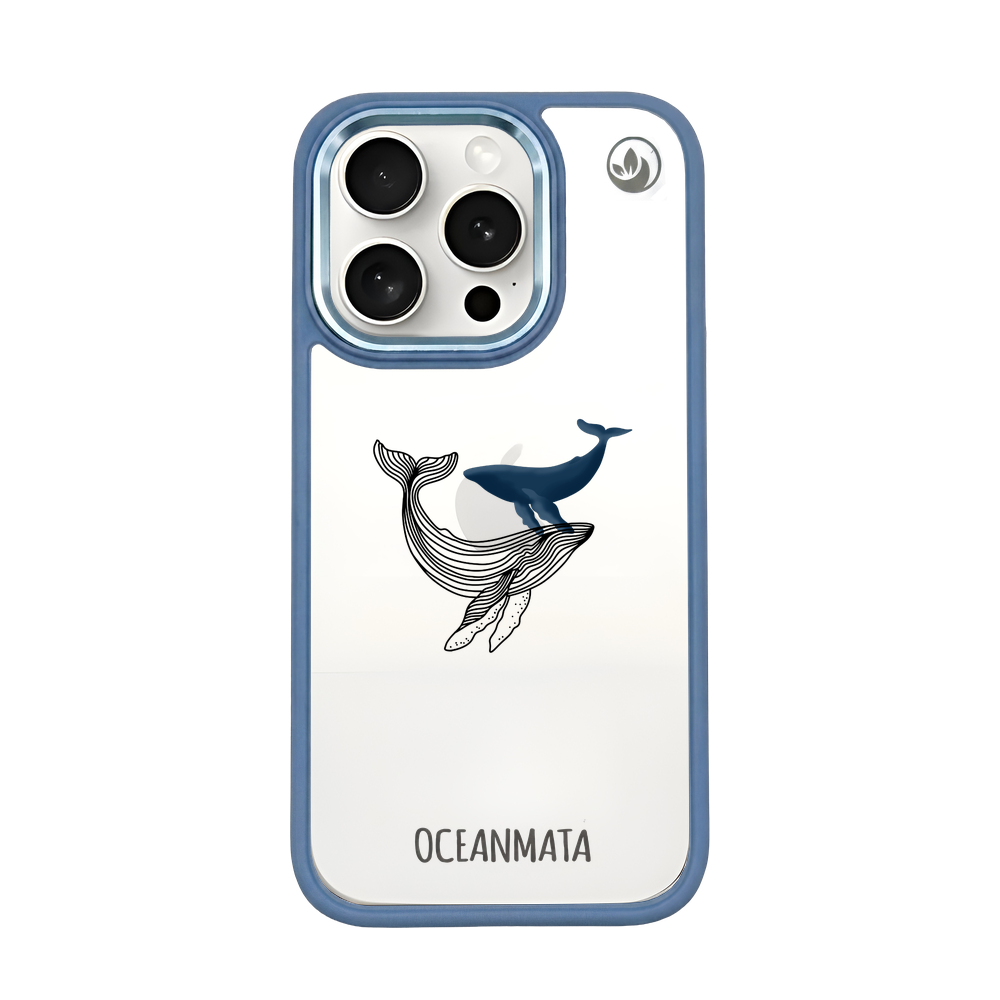 iPhone 15 pro case - whale blue - "BlueWhale" - sustainable