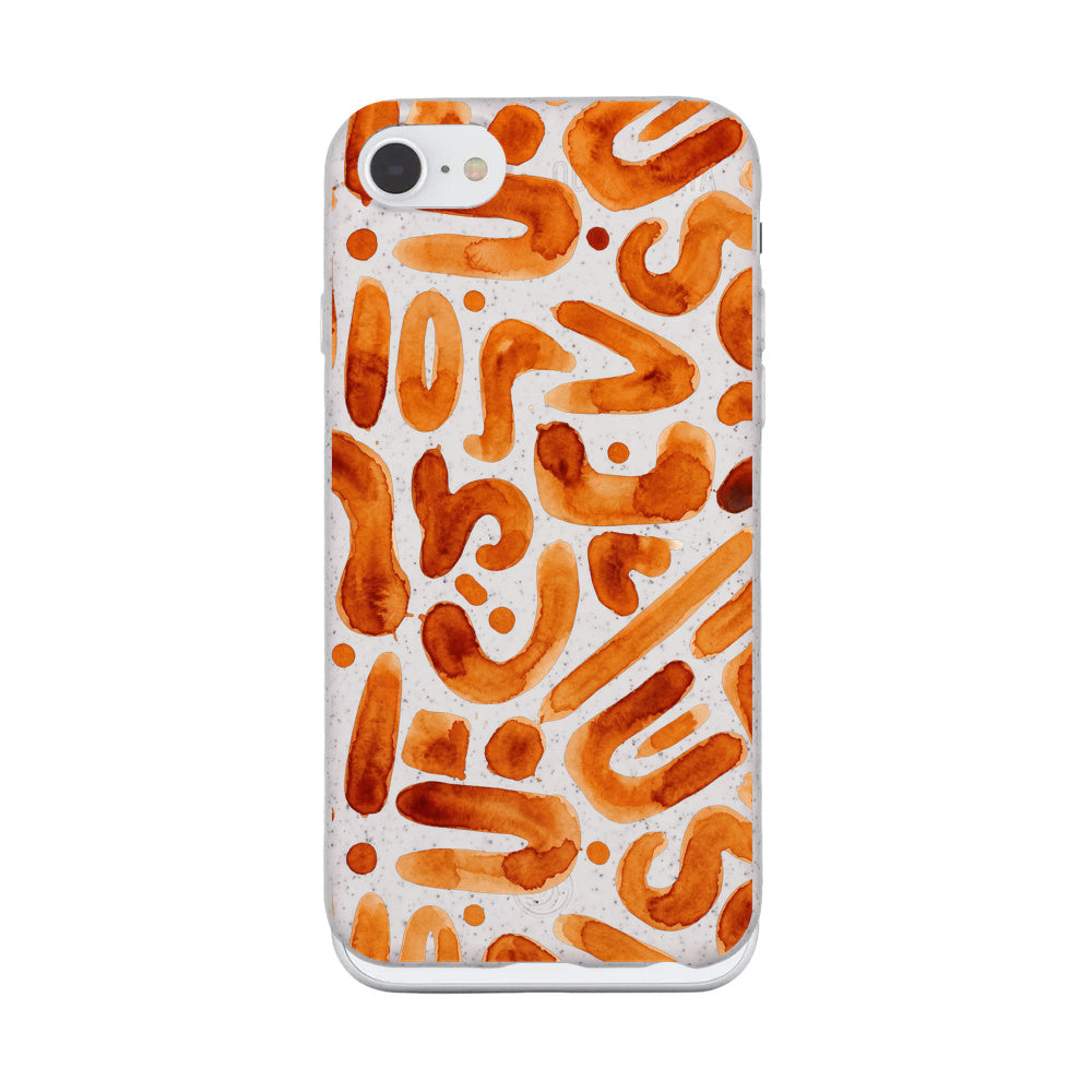 Biologisch abbaubare Handyhülle iPhone SE/7/8 Buchstabensuppe — kompostierbar — Vorderseite