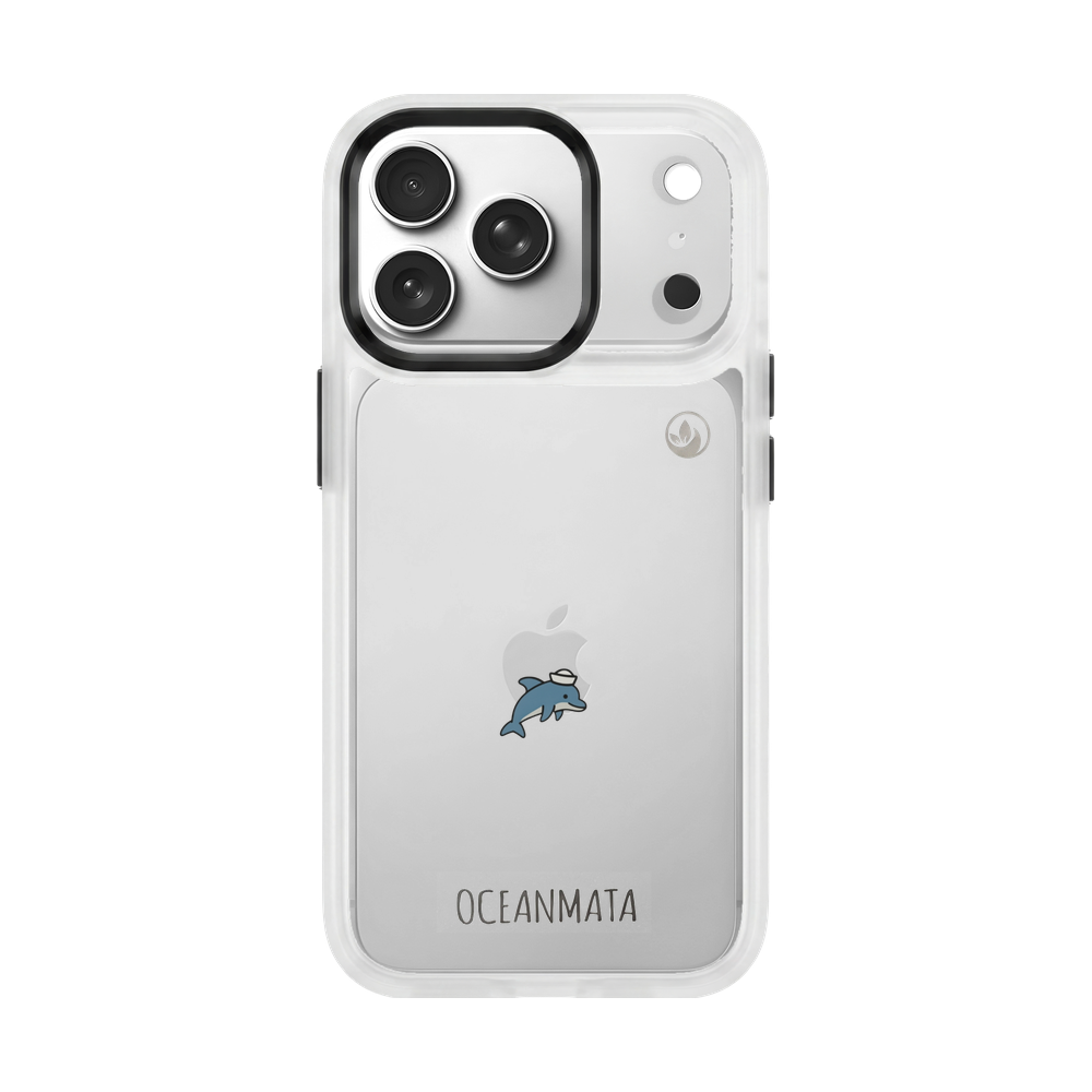 iPhone 17 pro max Hülle - Delfin blau - "Captain Dolphin" - nachhaltig