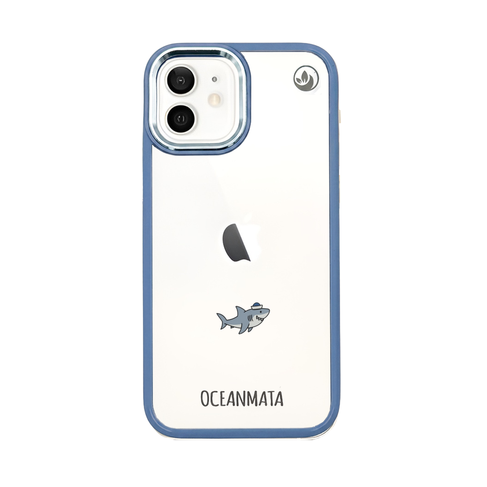 iPhone 12 mini Hülle - Hai blau - "Captain Shark" - nachhaltig