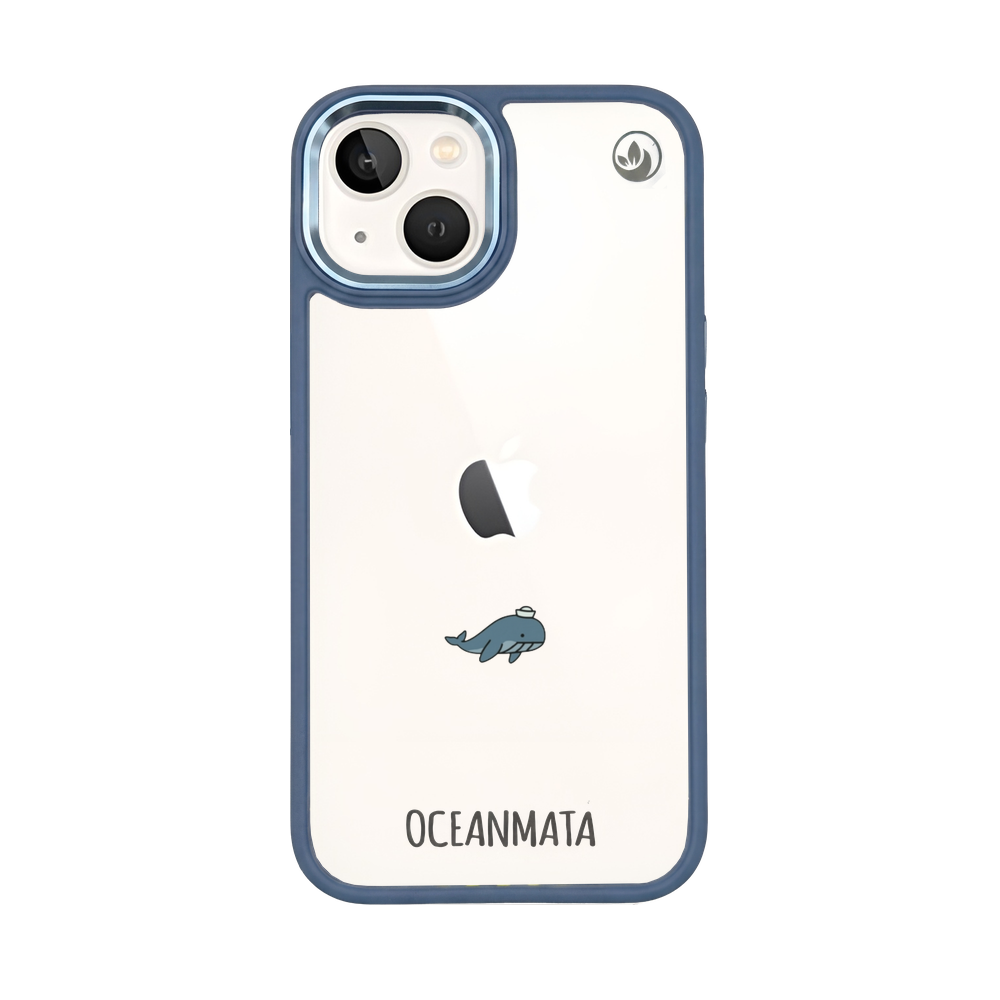 iPhone 13 Hülle - Wal blau - "Captain Whale" - nachhaltig