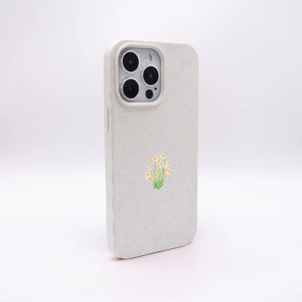 iPhone 12 mini Case - Flowers White - "Daisy" - sustainable