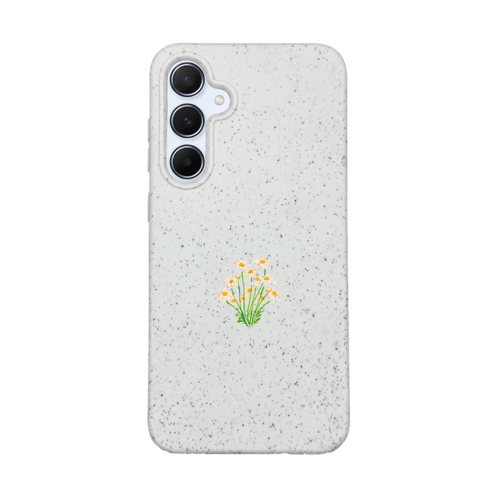 Samsung A55 Case - Flowers White - "Daisy" - sustainable