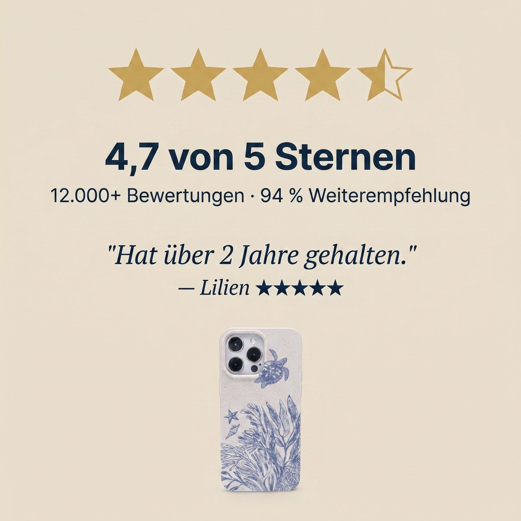 Biologisch abbaubare Handyhülle iPhone 17 pro max Turtleandfriends — kompostierbar — Bewertungen