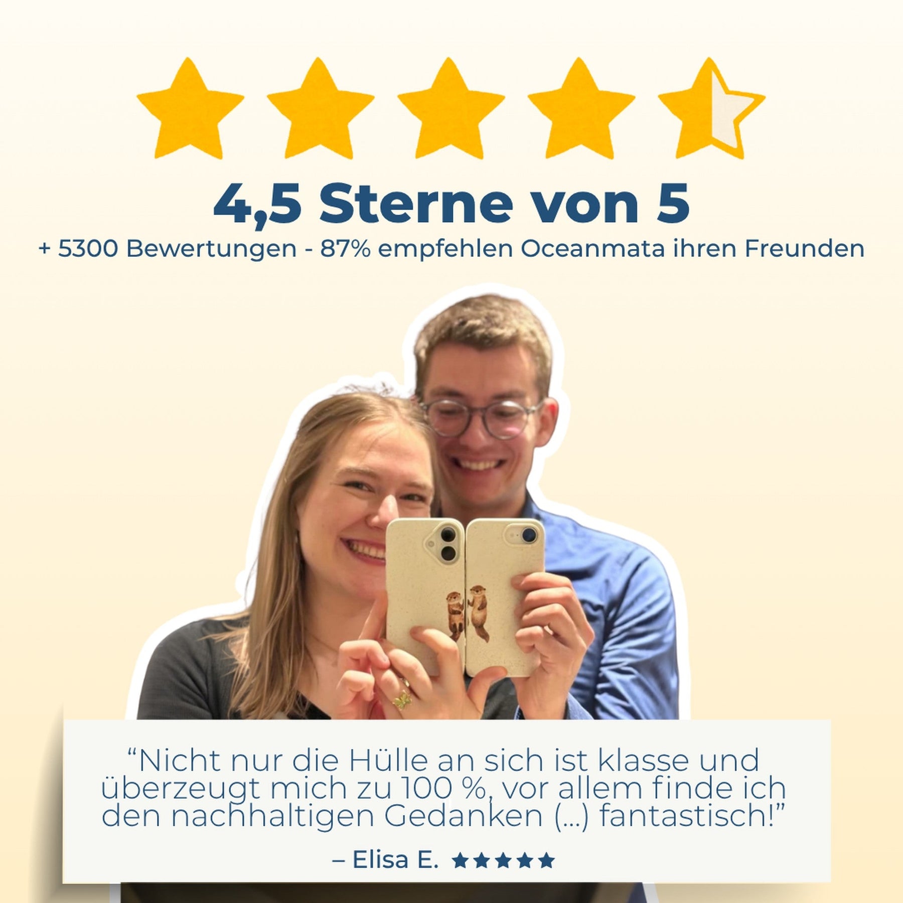 Nachhaltige Handyhülle Samsung S26 Ultra Joy aus Ocean Plastic — Kundenbewertungen & Sterne-Rating