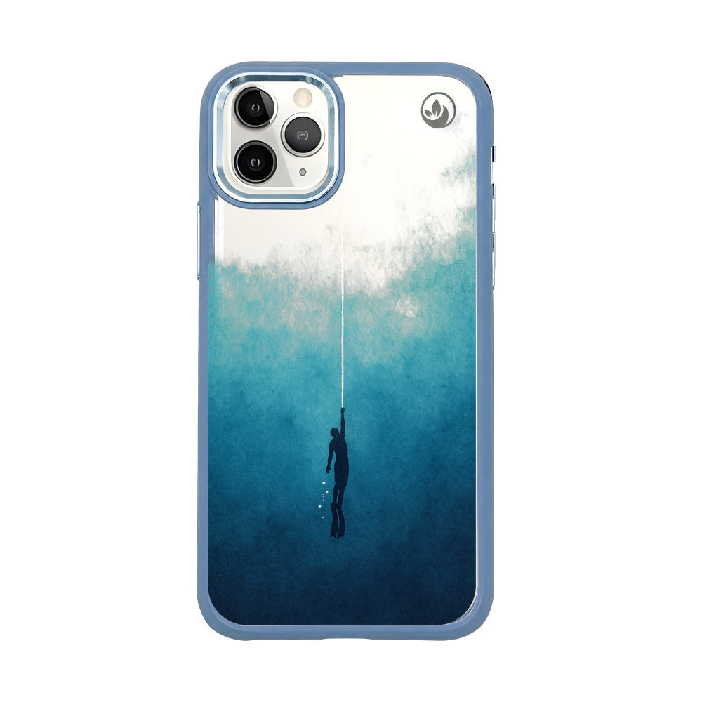 iPhone 11 pro case - Freedive blue - "Freedive" - sustainable