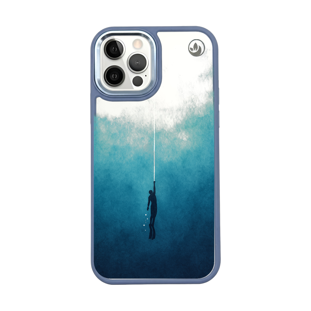iPhone 12 pro case - Freedive blue - "Freedive" - sustainable