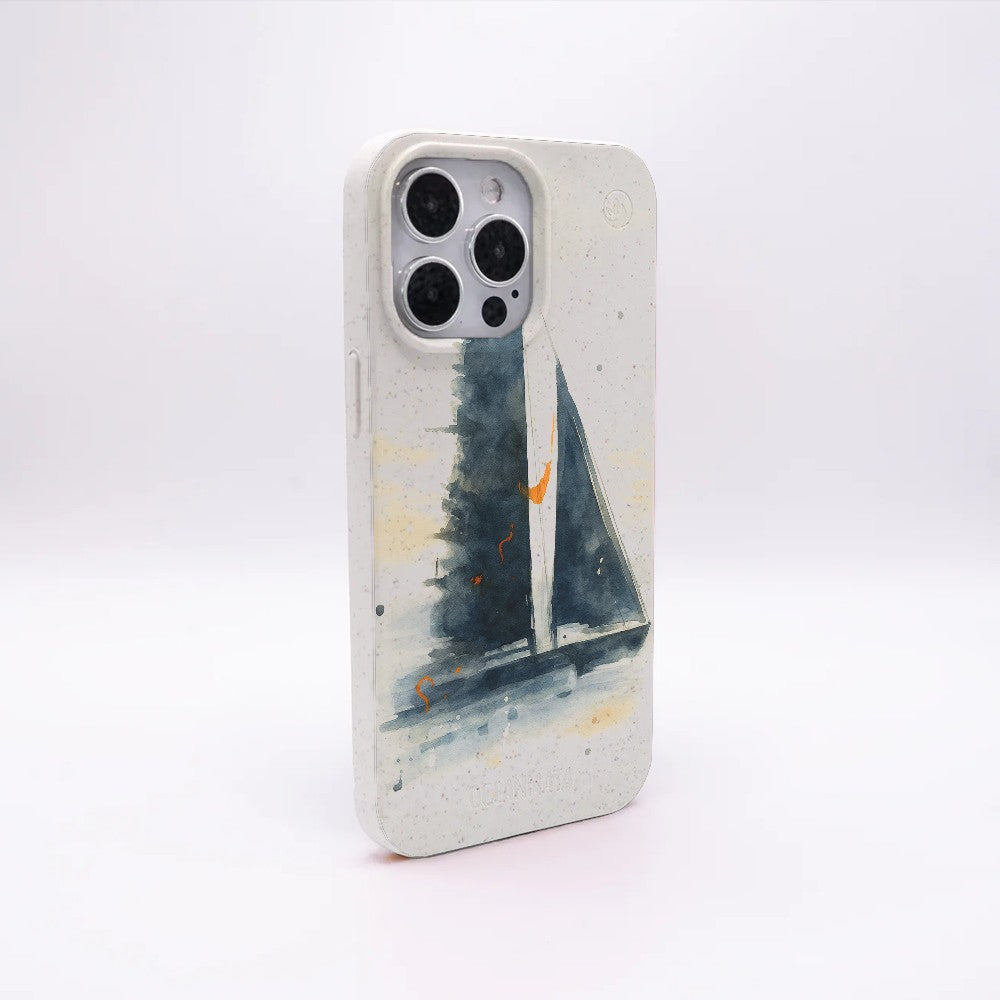 Biologisch abbaubare Handyhülle iPhone 12 mini Goldenhorizon — kompostierbar — Rückseite