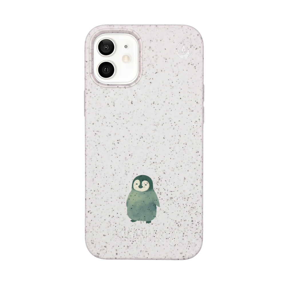 iPhone 12 mini Case - Penguin White - "HappyPenguin" - Sustainable