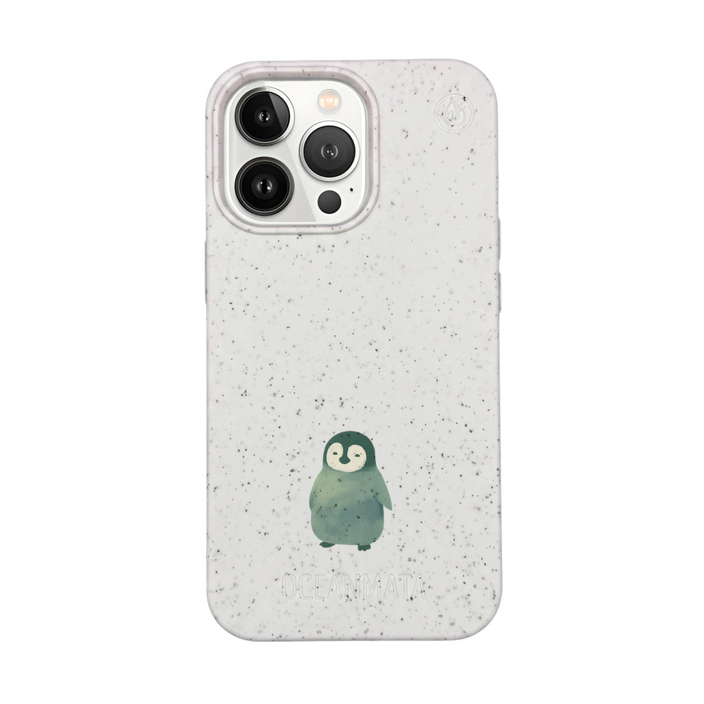 iPhone 13 Pro Case - Penguin White - "HappyPenguin" - sustainable