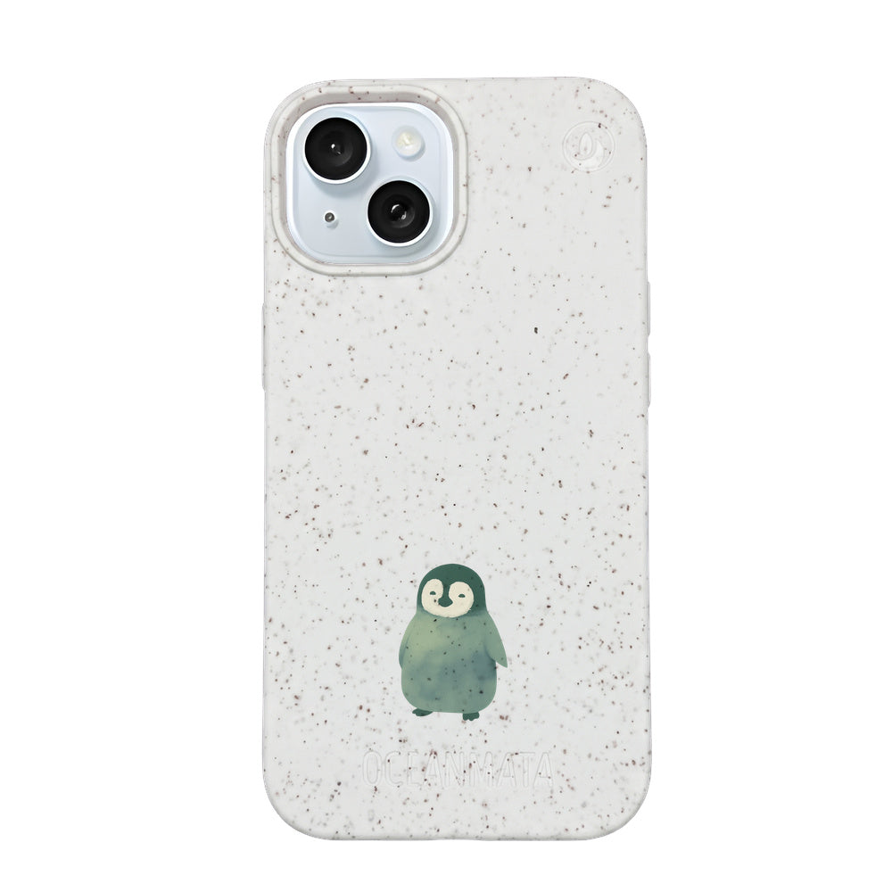 iPhone 15 Case - Penguin White - "HappyPinguin" - Sustainable