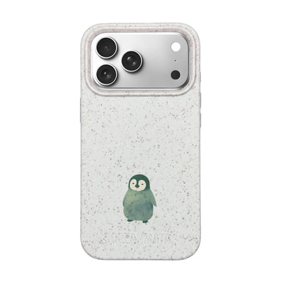 iPhone 17 Pro Max Case - Penguin White - "HappyPinguin" - Sustainable