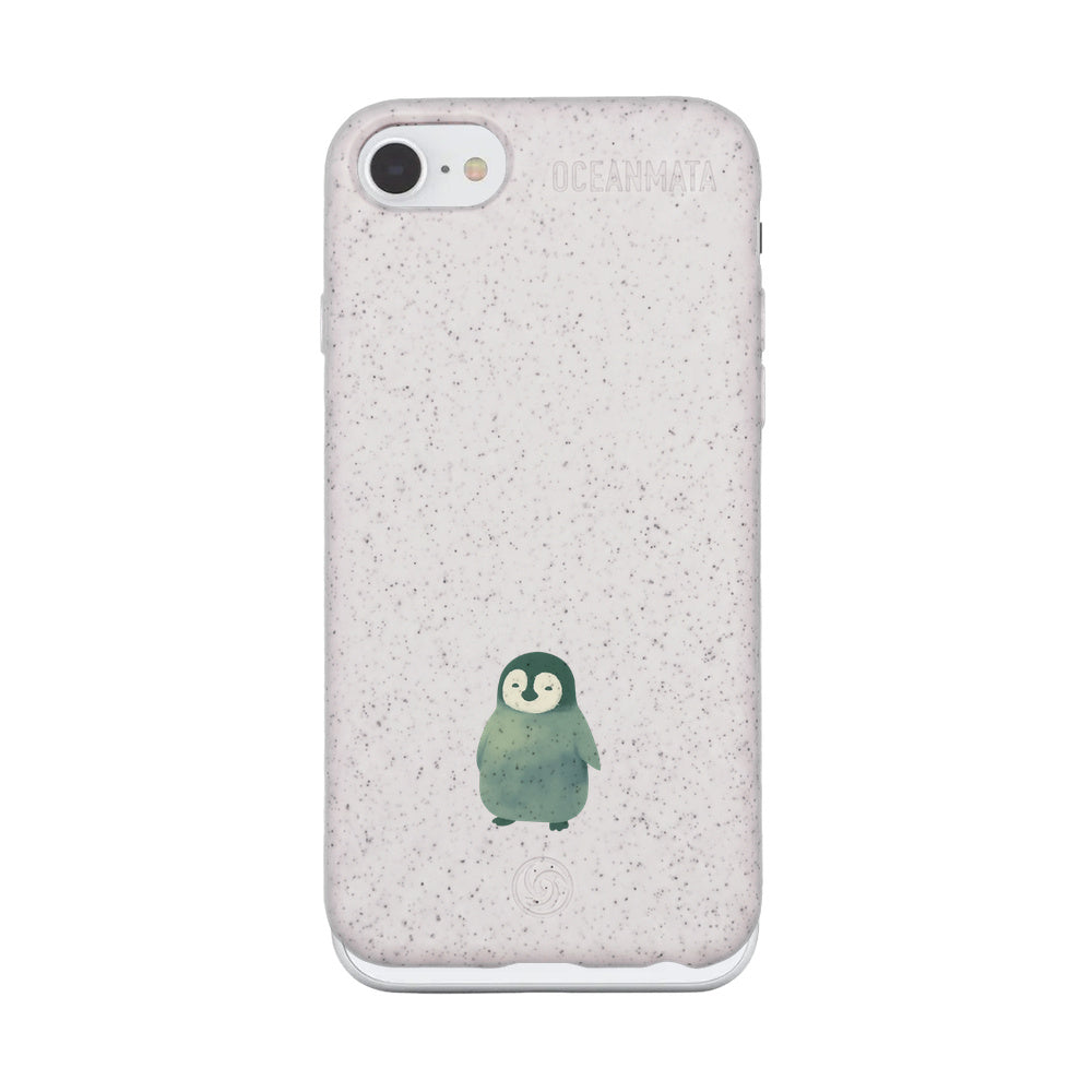 iPhone SE/7/8 Case - White Penguin - "HappyPenguin" - Sustainable