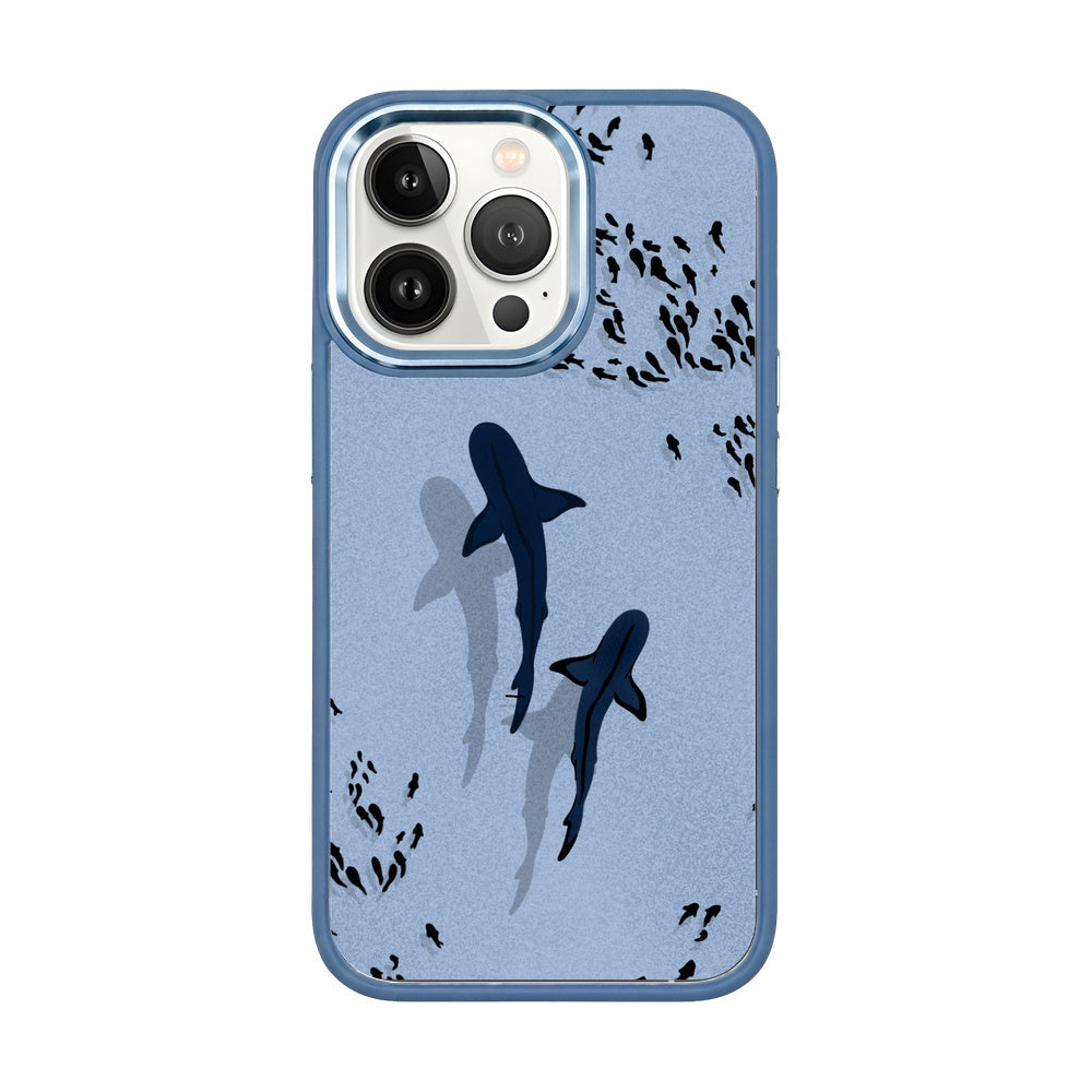 iPhone 13 pro case - Shark blue - "Into the blue" sustainable