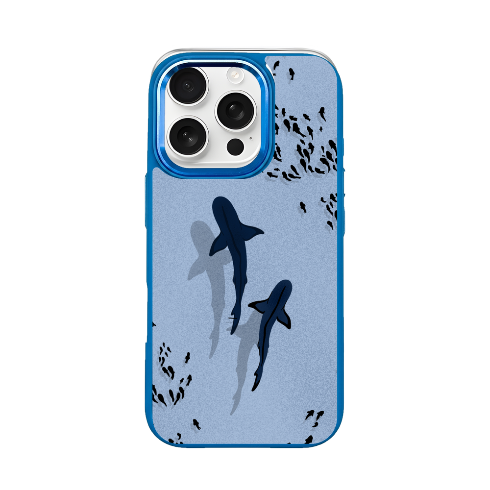 iPhone 16 pro case - Shark blue - "Into the blue" sustainable