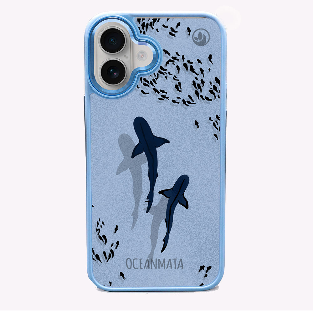 iPhone 16 Case - Shark Blue - "Into the blue" sustainable