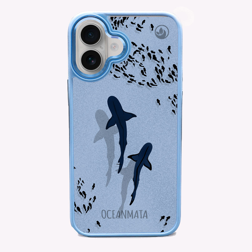 iPhone 16 Case - Shark Blue - "Into the blue" sustainable