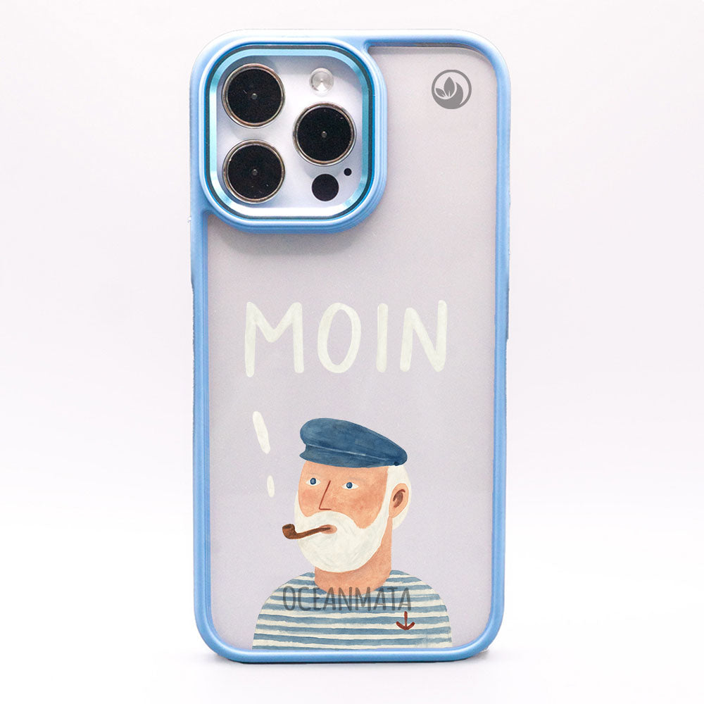 iPhone SE/7/8 Hülle - Moin blau - "Ostfriese" - nachhaltig