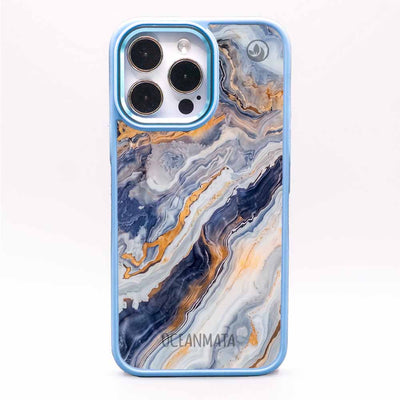 iPhone 15 pro Hülle - marmor blau - "BlueMarble" - nachhaltig