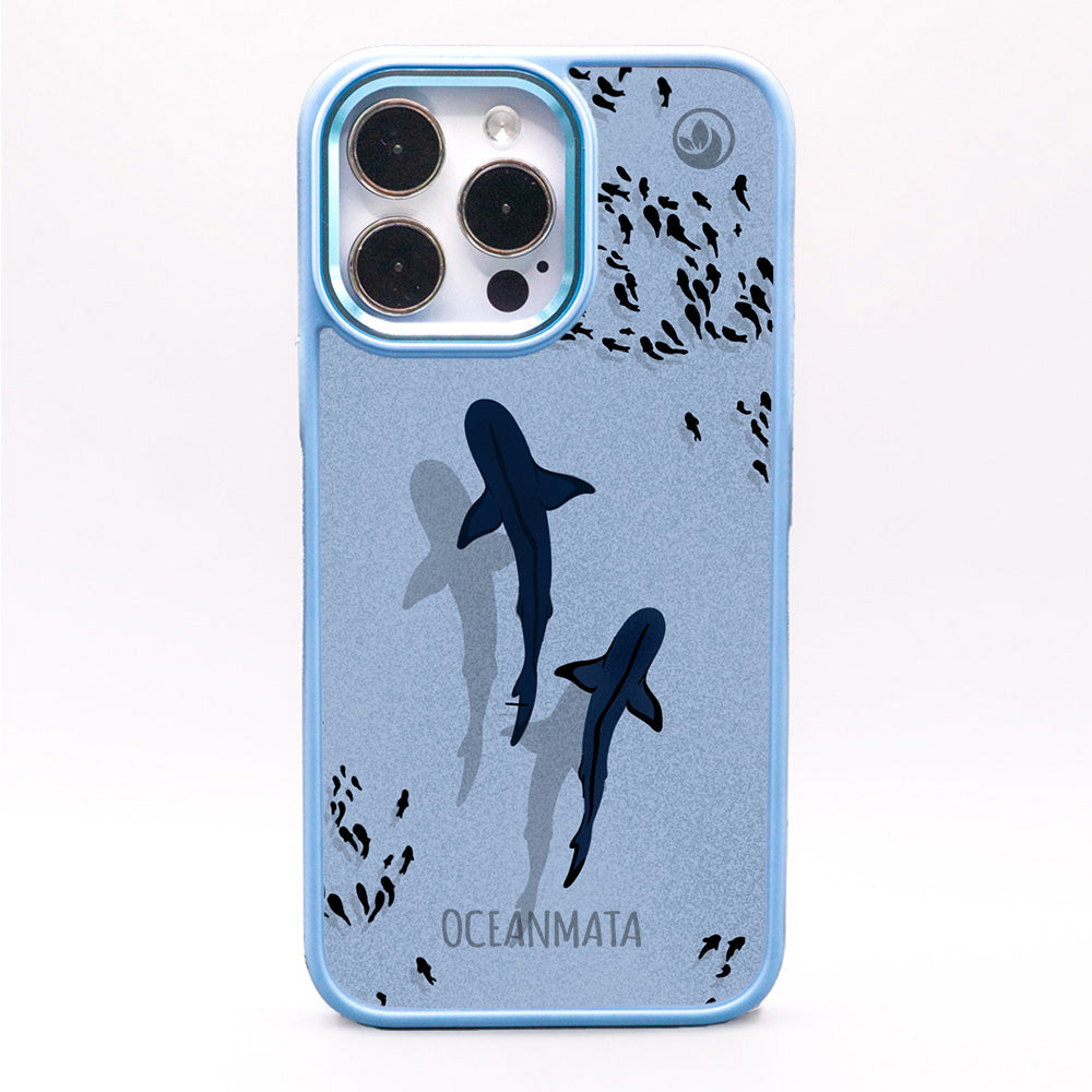 iPhone 13 pro max case - Shark blue - "Into the blue" sustainable