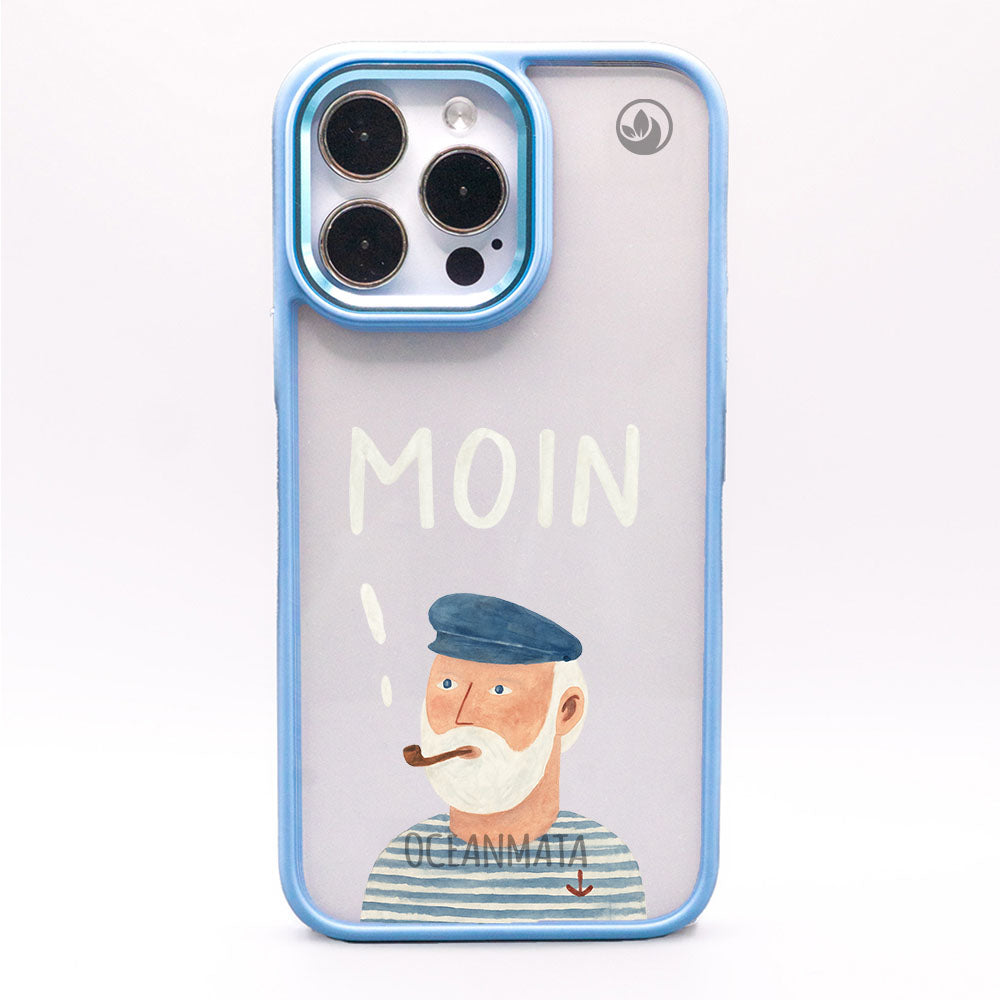 iPhone SE/7/8 Hülle - Moin blau - "Ostfriese" - nachhaltig