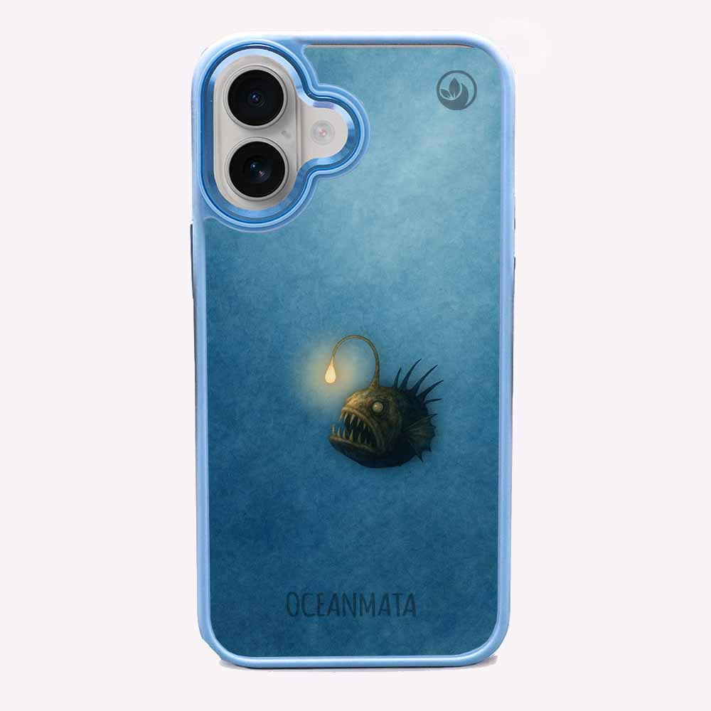 iPhone 16 Hülle - Anglerfisch blau - "Sour" - nachhaltig