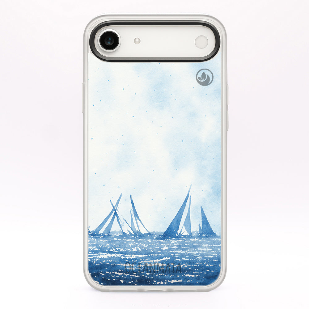 iPhone 17 Air Hülle - segeln blau - "BlueHorizon" - nachhaltig