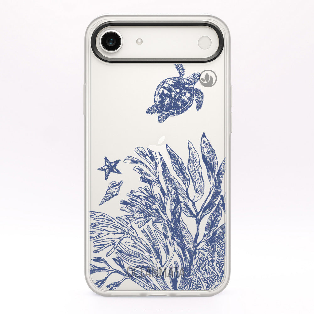 iPhone 17 Air Case - Turtles Blue - "Silent Wave" - Sustainable