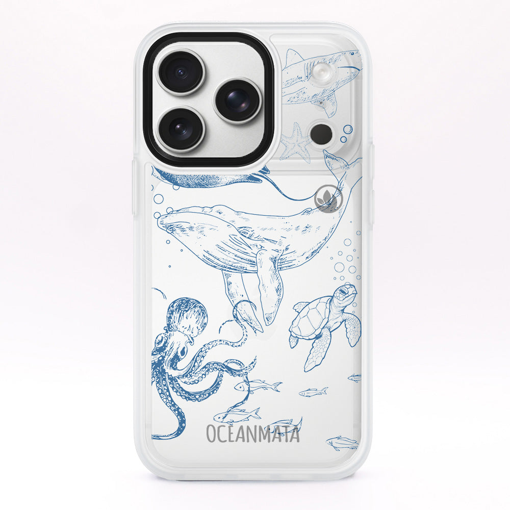 iPhone 17 pro case - Whale blue - "WhaleLife" sustainable